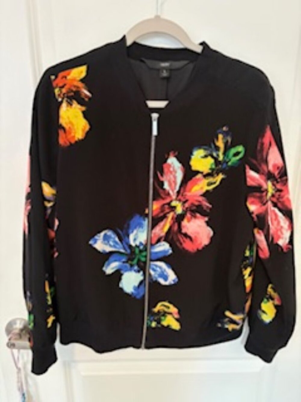 Mossimo Floral Black Bomber Jacket